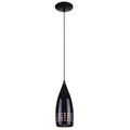 Brightbomb One Light Mini Pendant; Black BR930786